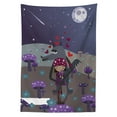 thumbnail image 3 of Ambesonne Fantasy Tablecloth Rectangular Table Cover, Red Riding Hood and Wolf, 60"x90", Violet and Taupe, 3 of 4