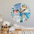 thumbnail image 4 of GZHJMY Custom Photo Personalized Wall Clock Silent Non Ticking Wall Clocks Name Text Customizable Round Clock Battery Operated for Family Home Office School Decor, Custom 3 Photos Collage, 4 of 5