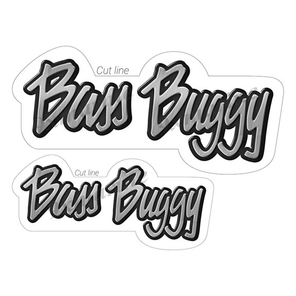 2 Bass Buggy Boat Stickers "3D Vinyl Replica" of original