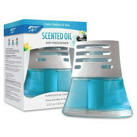 BRIGHT Air Scented Oil Air Freshener, Calm Waters and Spa, Blue, 2.5 Oz