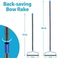 thumbnail image 4 of Garden Bow Rake,Heavy Duty Garden Rake 5ft Long Stainless Steel Handle with 14 Tines Thatch Rake,Professional Lawn Rake to Collect Leaf & Poop Among Yards, 4 of 6