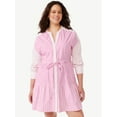 thumbnail image 6 of Free Assembly Women's Tiered Mini Shirt Dress with Long Sleeves, Sizes XS-XXL, 6 of 8
