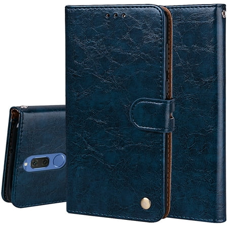 For Huawei Mate 10 Lite & Nova 2i Business Style Oil Wax Texture Horizontal Flip Leather Case with