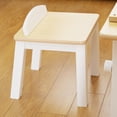 thumbnail image 4 of Guidecraft Arts and Crafts Center - White: Toddler Table & Craft Desk with Chairs, Storage, Paper Roller | Wooden Learning & Activity Table for Kids, 4 of 6