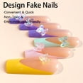 thumbnail image 5 of Yoyauz Coffin Pressed Nails Fake French Nails Full Coverage Acrylic Fake Nails for Ladies & Girls 24PCS, 5 of 5