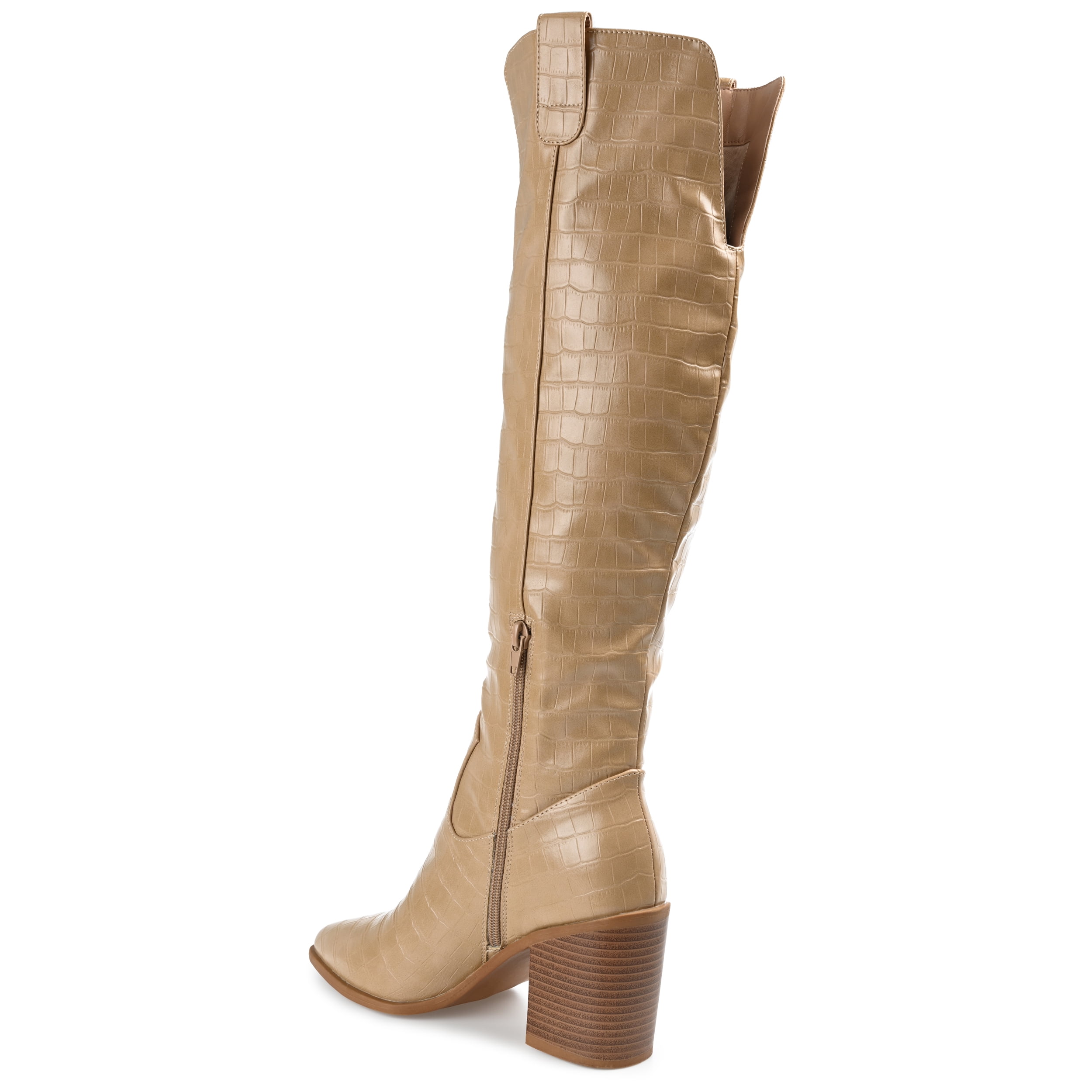 Journee Womens Therese  Stacked Heel Knee High Boots, Widths Available