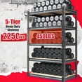 thumbnail image 3 of ZEUKMXOO 5 Tier Heavy Duty Shelving Unit , Adjustable Garage Storage Shelves for Organization, 2250LB Capacity Metal Rack for Garage, Closet, Pantry, Warehouse (60" H×28.5" W×11.8" D), 3 of 7