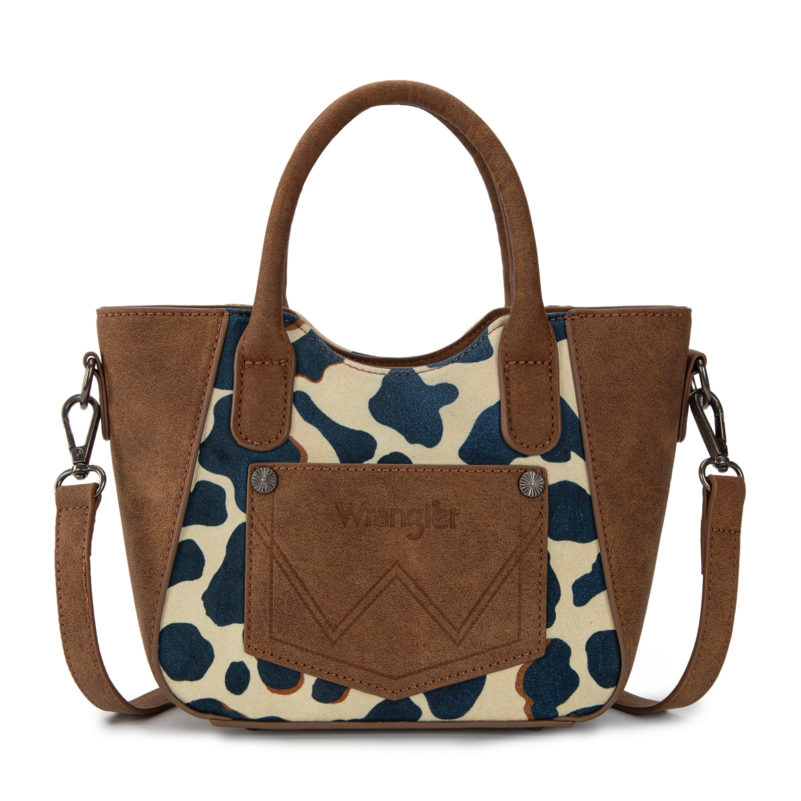 Wrangler Small Crossbody Bags for Women Designer Top-Handle Crossbody Handbag, Brown
