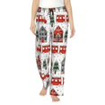 thumbnail image 1 of Balery Christmas Houses Pantalones de pijama para mujer, pijamas ultraligeros, pantalones de estar por casa-X-Large, 1 of 6