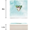 thumbnail image 3 of POGLIP Sheep with Tropical Plants Set of 8 Coaster for Drinks, Absorbent Ceramic Stone Coasters Cup Mat with Cork Base for Home Kitchen Room Coffee Table Bar Decor, 3 of 4