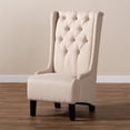 thumbnail image 3 of Baxton Studio Doris Chaise d'Appoint en Tissu Beige Transitionnel, 3 of 9