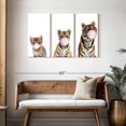 thumbnail image 3 of Elephant Stock Bubble Gum Tigers Wall Art - Horizontal Multi Panel Canvas - Living Room Wall Decor - Humor Multi Panel - White And Brown Decor - 45" x 28", 3 of 8