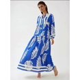 thumbnail image 4 of Printed Long Sleeve Viscose Maxi Dress, 4 of 6