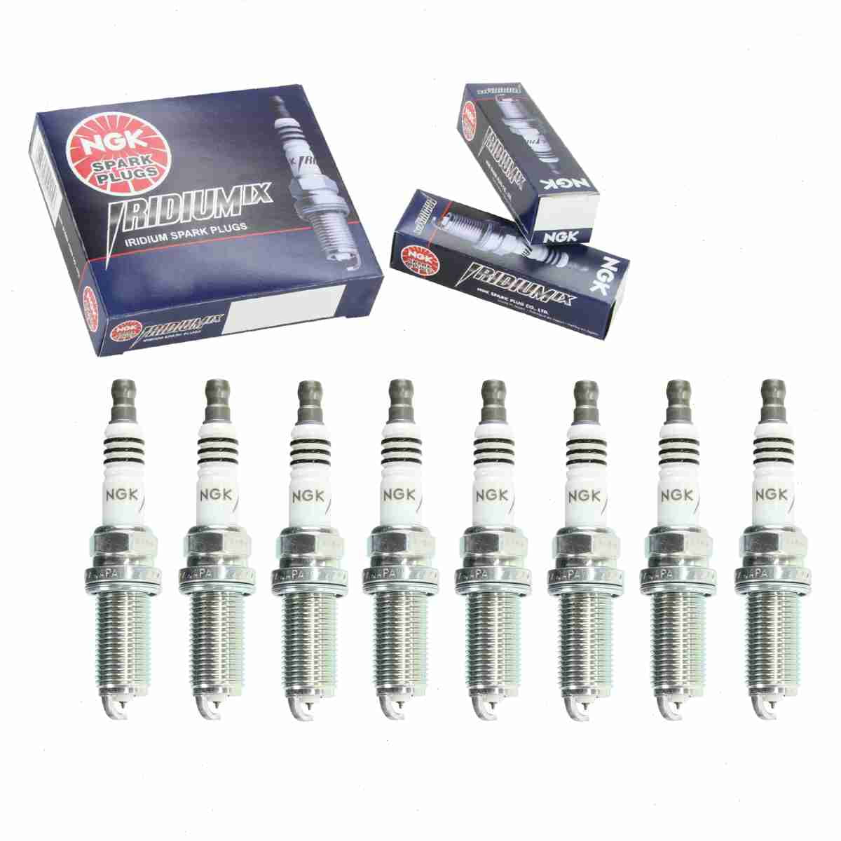 8 pc NGK 6619 Iridium IX Spark Plugs for 12565996 4704 5344 5618 9613 9615 9775 BY481-LFR6A FR7N1133X IKH20 IKH20TT MZ602091 SAB330NG4611 VKH20 Ignition Wire Secondary