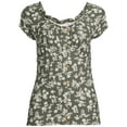 thumbnail image 5 of No Boundaries Juniors' Floral Button Front Top, 5 of 5