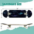 thumbnail image 2 of 31'' Complete Skateboard 7 Layer Canadian Maple Double Kick Deck Skateboards Space Galaxy constellation print could be used for Skate Board for Beginner Adult Gifts, 2 of 5