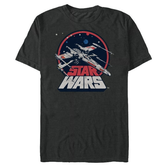 Star Wars X-Wing Starfighter Vintage - Short Sleeve Blended T-Shirt for Adults - Customized-Dark Heather