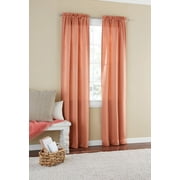 Mainstays Solid Color Room Darkening Rod Pocket Curtain Panel Pair, Set of 2, Terracotta, 30 x 84