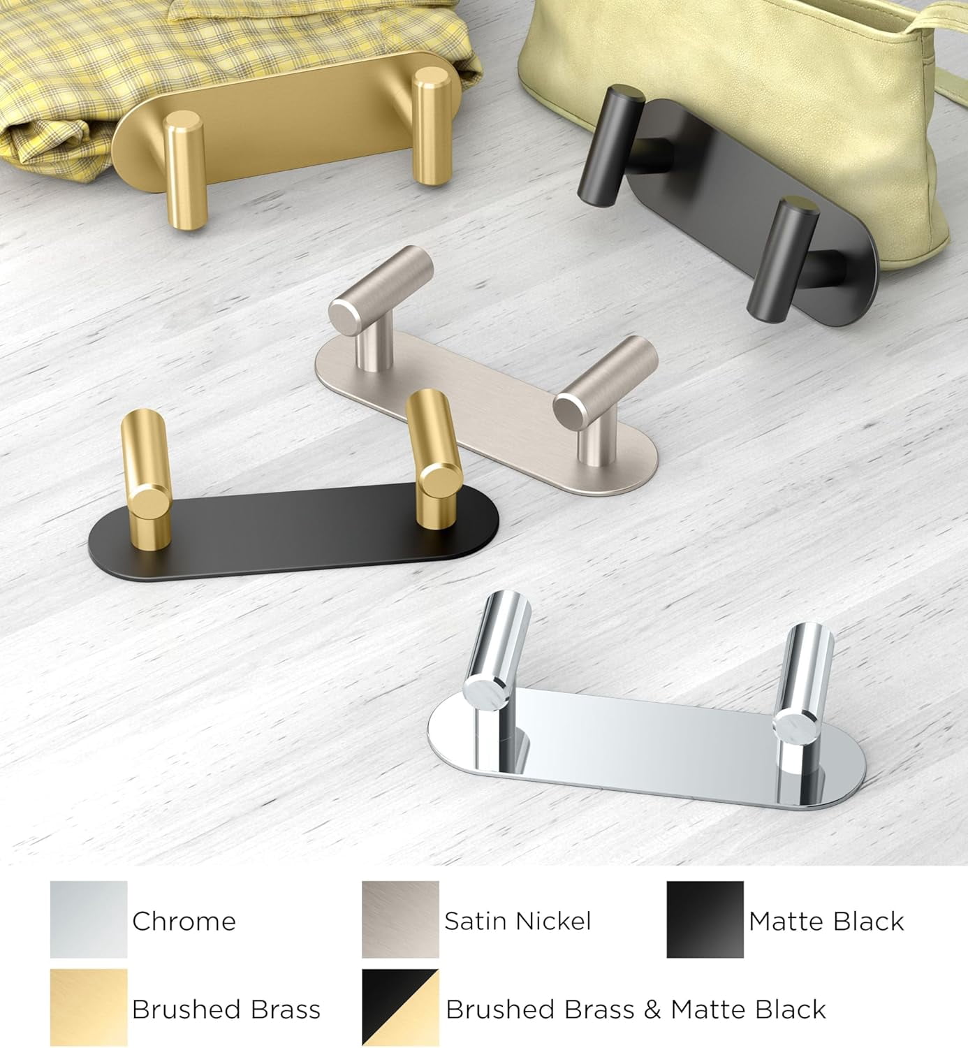 Gatco 1291 Latitude II All Modern Décor Double Robe Hook, Chrome