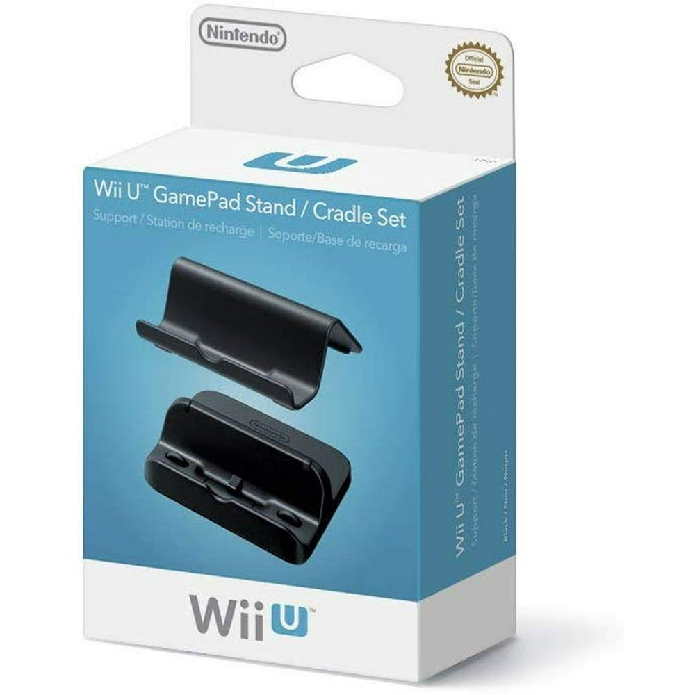 Wii U GamePad Stand/Cradle Set Black (Refurbished)
