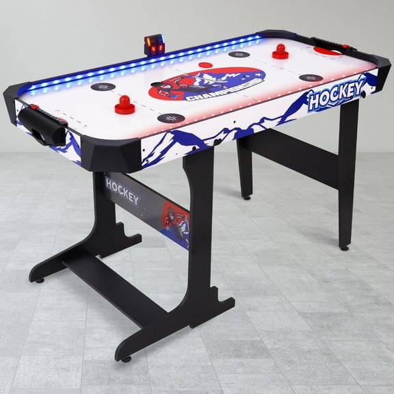 RayChee 53-Inch Air Hockey Table with LED Lights - Ultimate Air Hockey Experience for Home Game Rooms