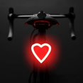 thumbnail image 1 of Bike Tail Light, Heart Shaped Rechargeable LED Bicycle Light for Night Riding, 5 Mode Safety Light for Girls, Women & Kids Cycling, 1 of 6