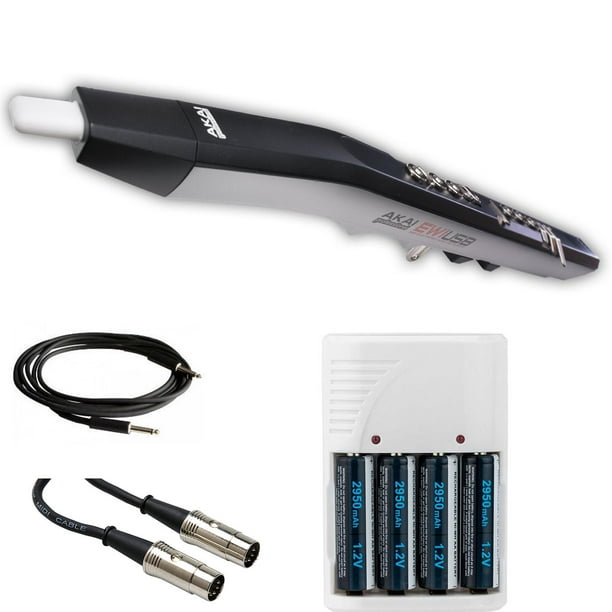 Akai EWI USB | Electronic Wind Instrument MIDI + 2 Cables + Batteries &  Charger