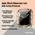 thumbnail image 5 of Allytechgroup for iWatch Series 10 42mm Case with Tempered Glass Screen Protector, Support Wireless Charging Crystal Diamond Rhinestone Sparkling Full Protective Cover for Women Girls, Gold, 5 of 5