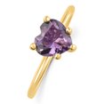 thumbnail image 2 of Pompeii Amethyst Solitaire Ring 14k White or Yellow Gold 6MM (,), 2 of 5