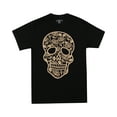 thumbnail image 2 of ShirtBANC Mens Sugar Skull Roses T-Shirt Rockabilly Day of the Dead Shirt, 2 of 2