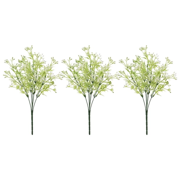 KAKOWELY 3 piezas de decoración de flores artificiales, simulación de planta verde, decoración de planta verde artificial