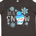 thumbnail image 4 of Inktastic Let It Snow Cute Snowman in Hat and Scarf Boys or Girls Toddler T-Shirt, 4 of 5
