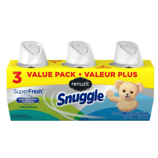 Renuzit Snuggle Gel Air Freshener, SuperFresh Original, 7 Ounce, 3 Count