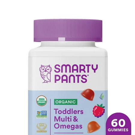 SmartyPants Organic Toddler Formula, 60 count