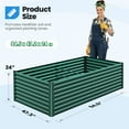 thumbnail image 5 of Quictent 8x4x2 ft Heavy Duty Raised Garden Bed Galvanized Steel Metal Deep Planter Box with 2 Tomato Cages for Outdoor Gardening Green, 5 of 10