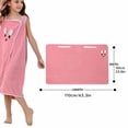 thumbnail image 4 of UJNDER Girls Wearable Hooded Thick Absorbent Coral Cartoon Print Bath Towel Wrap Robe Dress for Kids Girls Robe,Pink,One Size, 4 of 9