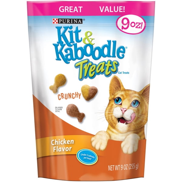 Purina Kit & Kaboodle Cat Treats, Crunchy Chicken Flavor, (4) 9 oz