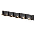 thumbnail image 2 of Colgador de puerta plegable con 6 ganchos, gancho de almacenamiento reutilizable sin perforaciones, soporte para albornoz de toalla de baño para Almacenamiento y organización del hogar Oro negro Billuyoard HA063591-02B, 2 of 6