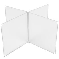 PENIKOKO Transparent Desk Divider Panel 71x71x36in, Plastic Partition for Office, School, Classroom, and Workspace Use