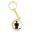 thumbnail image 1 of Higiene de la ropa Anillo de oro de metal llavero llavero, 1 of 3
