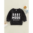 thumbnail image 2 of Bagilaanoe Toddler Baby Girl Boy Oversized Sweatshirt Long Sleeve Letter Print Pullover 6M 12M 18M 24M 3T Fall Casual Tops, 2 of 7