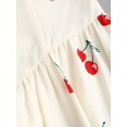thumbnail image 5 of Multicolor Cherry Print A-Line Dress With Bow Straps, Summer Cute Princess Style, 5 of 6