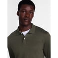 thumbnail image 4 of George Men's Interlock Polo Shirt with Long Sleeves, Sizes S-5XB, 4 of 5