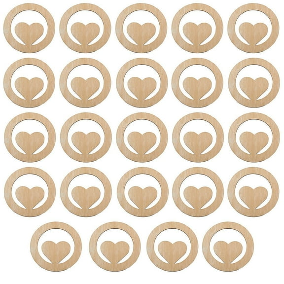Wood Heart Plaques (Pack of 24)