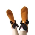 thumbnail image 2 of ZAXARRA Chaussettes Décontractées pour Femmes Hiver Automne, Style Animal Patchwork Antidérapant Chaussettes de Sol, 2 of 9