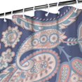 thumbnail image 4 of Boho Chic Pattern Curtain 36x72 Inches, Quick-Drying Polyester with Plastic Hooks, Retro Floral Artistic Look for Vintage Bathrooms, 4 of 5