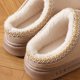 thumbnail image 2 of Zapatillas de casa mullidas de fondo grueso para mujer, zapatos de algodón informales antideslizantes, suela suave, felpa cálida, Punta cerrada, Invierno, 2 of 5