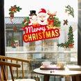 thumbnail image 1 of Etiqueta de la pared de Navidad, Papá Noel navideño y muñeco de nieve Etiqueta de la pared de Navidad Calcomanías de decoración de PVC para escaparate, oficina, restaurante, hogar (60 * 90 cm, B) JM, 1 of 4