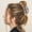 Khaki, variant on Elegant Plaid Hair Clip for Women Stylish Non- Barrettes Fashion Hair Accessories Trendy Hairpins for Daily Use