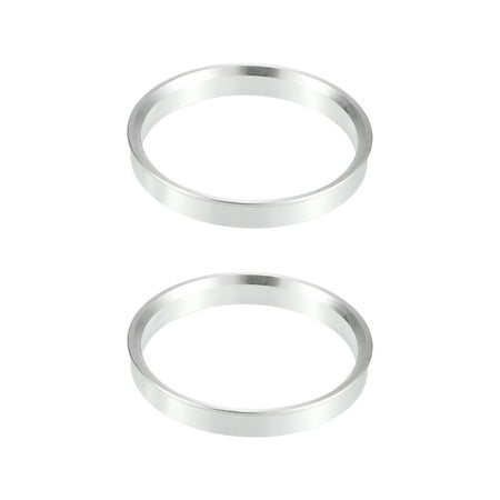 Unique Bargains 2pcs 70.1mm to 66.1mm Aluminium Alloy Car Hub Centric Rings Wheel Bore Center Spacer Silver Tone